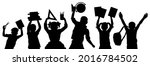 back to school. silhouette of... | Shutterstock .eps vector #2016784502