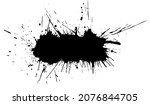 grunge banner with blobs paint... | Shutterstock .eps vector #2076844705