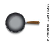 top view of black pan with... | Shutterstock .eps vector #2105146598