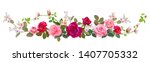 panoramic view  bouquet of... | Shutterstock .eps vector #1407705332
