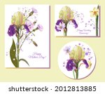 set of templates for mother's... | Shutterstock .eps vector #2012813885