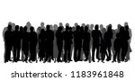 vector  isolated  silhouette of ... | Shutterstock .eps vector #1183961848