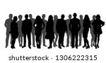 group people silhouette  crowd | Shutterstock .eps vector #1306222315