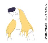 girl in virtual reality glasses ... | Shutterstock .eps vector #2105765072
