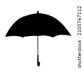 umbrella silhouette on white... | Shutterstock .eps vector #2105767112