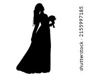 princess  bride silhouette  on... | Shutterstock .eps vector #2155997185