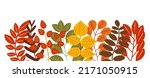 autumn bouquets in flat design  ... | Shutterstock .eps vector #2171050915