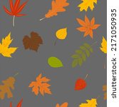 gray autumn leaves seamless... | Shutterstock .eps vector #2171050935
