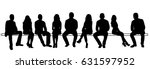silhouettes people sitting | Shutterstock .eps vector #631597952