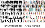 collection of people silhouettes | Shutterstock .eps vector #778178485