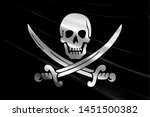 Realistic flag of pirates black ...