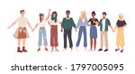 group of young people of... | Shutterstock .eps vector #1797005095
