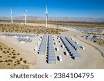 Small photo of Battery storage array at power plant in the desert near Palm Springs