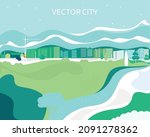 vector poster with nature and... | Shutterstock .eps vector #2091278362