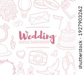 wedding party doodle banner... | Shutterstock .eps vector #1927903262