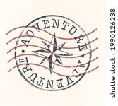 adventure stamp postal.... | Shutterstock .eps vector #1990126238