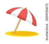 umbrella beach sign emoji icon... | Shutterstock .eps vector #2004920672