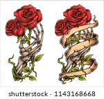 vector illustration of tattoo... | Shutterstock .eps vector #1143168668
