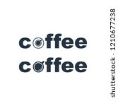 coffee isolated icon on white... | Shutterstock .eps vector #1210677238
