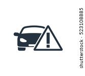 car caution  isolated icon on... | Shutterstock .eps vector #523108885