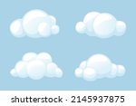 vector clouds set isolated ... | Shutterstock .eps vector #2145937875