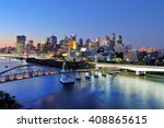 Brisbane City Skyline And...