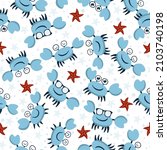seamless pattern with funny... | Shutterstock .eps vector #2103740198