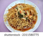 Small photo of Fried Crispy Tomato Mee in Vivacity mall in Kuching 26.5.2023