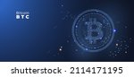 bitcoin btc crypto currency ... | Shutterstock .eps vector #2114171195