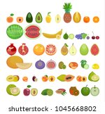 a set of fruit icons thirty... | Shutterstock .eps vector #1045668802