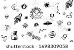  space doodle illustration.... | Shutterstock .eps vector #1698309058