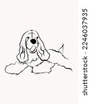Cocker Spaniel Dog Hand Drawing ...