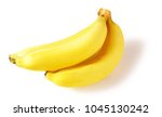 small bunch of bananas isolated ... | Shutterstock . vector #1045130242