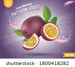 passion fruit vector... | Shutterstock .eps vector #1800418282