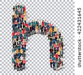 group  people  shape letter h... | Shutterstock .eps vector #422431645