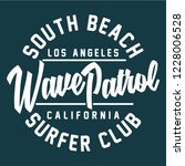 vintage surf typography slogan... | Shutterstock .eps vector #1228006528
