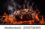 Beef Filet in Grill With Fire