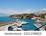 Beautiful view of the Old Port in Antalya Turkey
