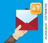 new email notification on... | Shutterstock .eps vector #1057808705