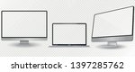 laptop mockup with blank screen.... | Shutterstock .eps vector #1397285762