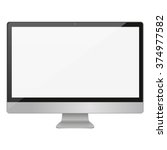 computer  display with blank... | Shutterstock .eps vector #374977582