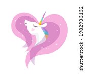 vector unicorn. white unicorn's ... | Shutterstock .eps vector #1982933132