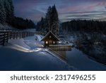 Hut, Snow, 4k, Nature, Beauty in nature image