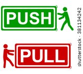 push and pull signs   vector... | Shutterstock .eps vector #381134242