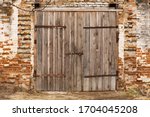 Old Cowshed. Large Wooden Gate...