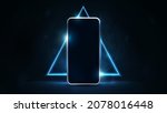 smartphone mock up in dark... | Shutterstock .eps vector #2078016448