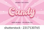 candy pink color 3dtext effect...