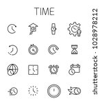 time related vector icon set.... | Shutterstock .eps vector #1028978212