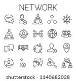 network related vector icon set.... | Shutterstock .eps vector #1140682028