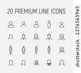 premium set of user line icons. ... | Shutterstock .eps vector #1376565965